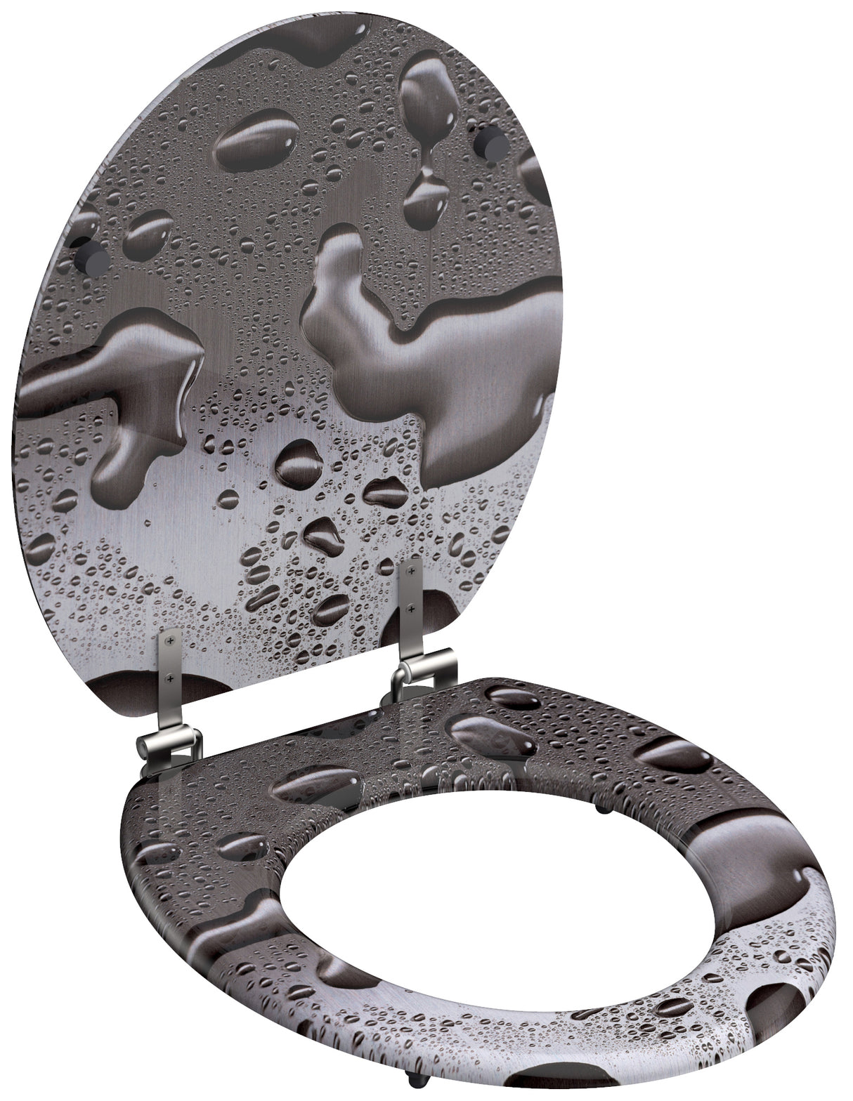 Mönstrad toalettsits universal med trÀkÀrna - BRA. CC-mÄtt: 125-175mm LÀngd: 430-455mm Bredd: 370mm.