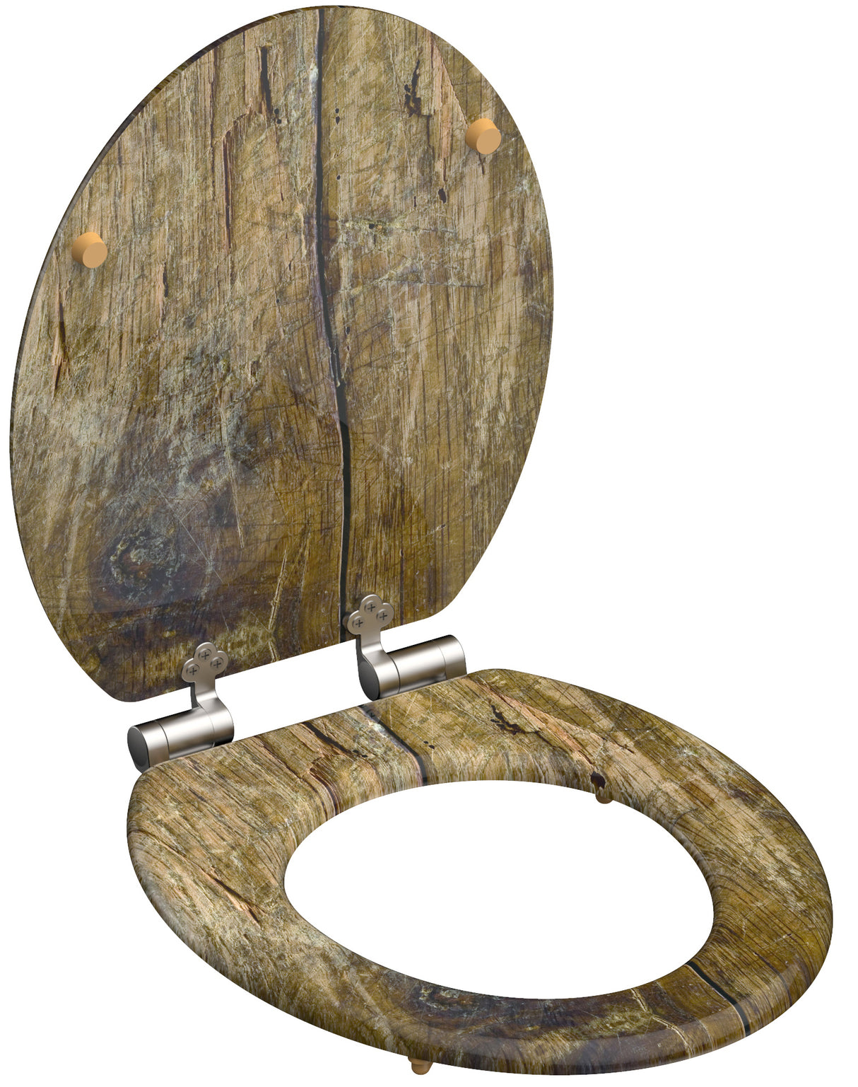 Mönstrad toalettsits universal med trĂ€kĂ€rna - BĂTTRE. CC-mĂ„tt: 130-185mm LĂ€ngd: 425-475mm Bredd: 375mm.