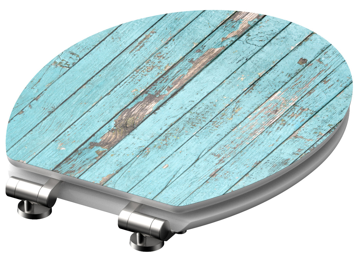 Högblank mönstrad toalettsits universal med trĂ€kĂ€rna - BĂTTRE. CC-mĂ„tt: 130-185mm LĂ€ngd: 425-475mm Bredd: 370mm.