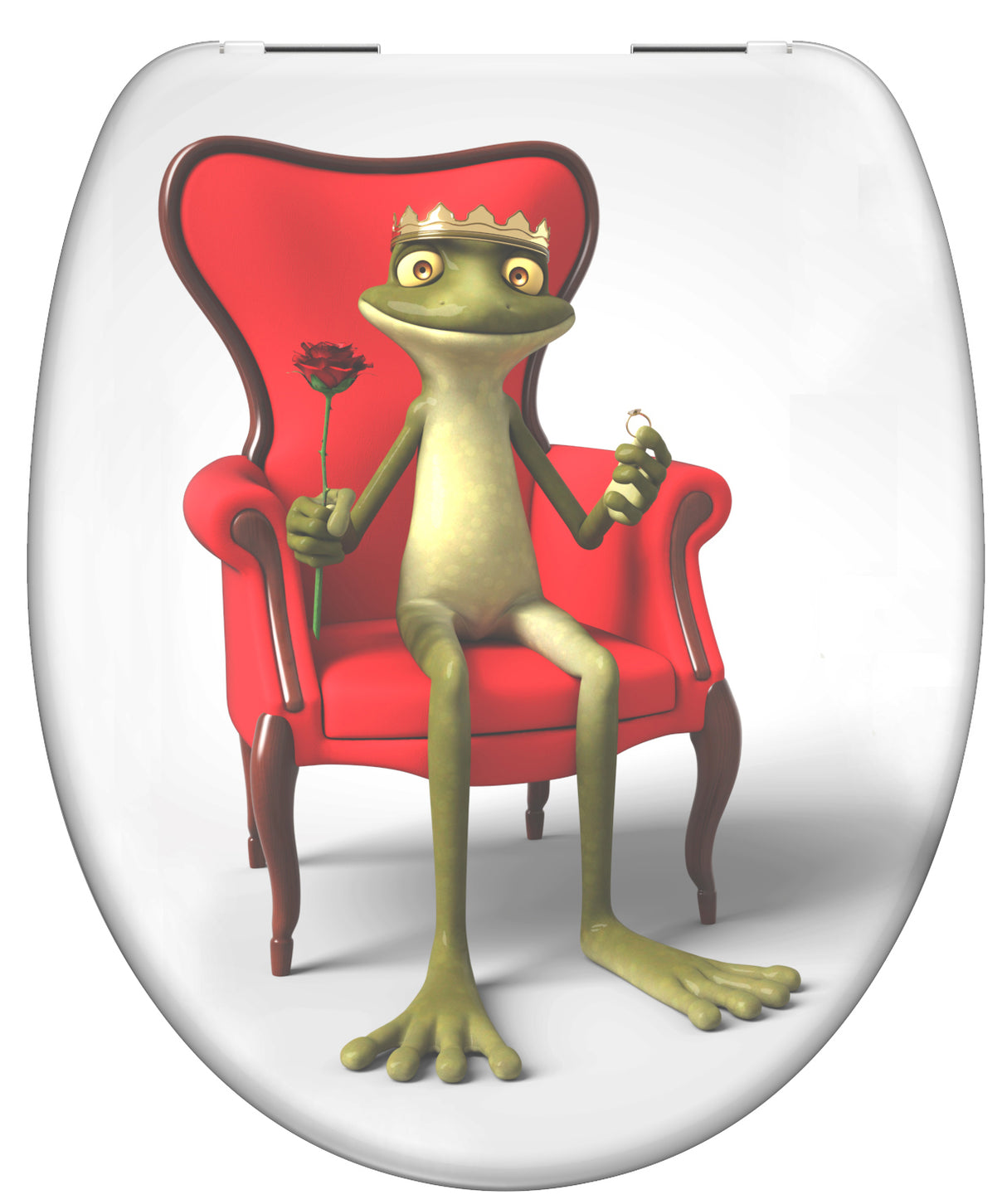 Mönstrad toalettsits universal i Duroplast - BĂTTRE. CC-mĂ„tt: 125-210mm LĂ€ngd: 425-435mm Bredd: 373mm.