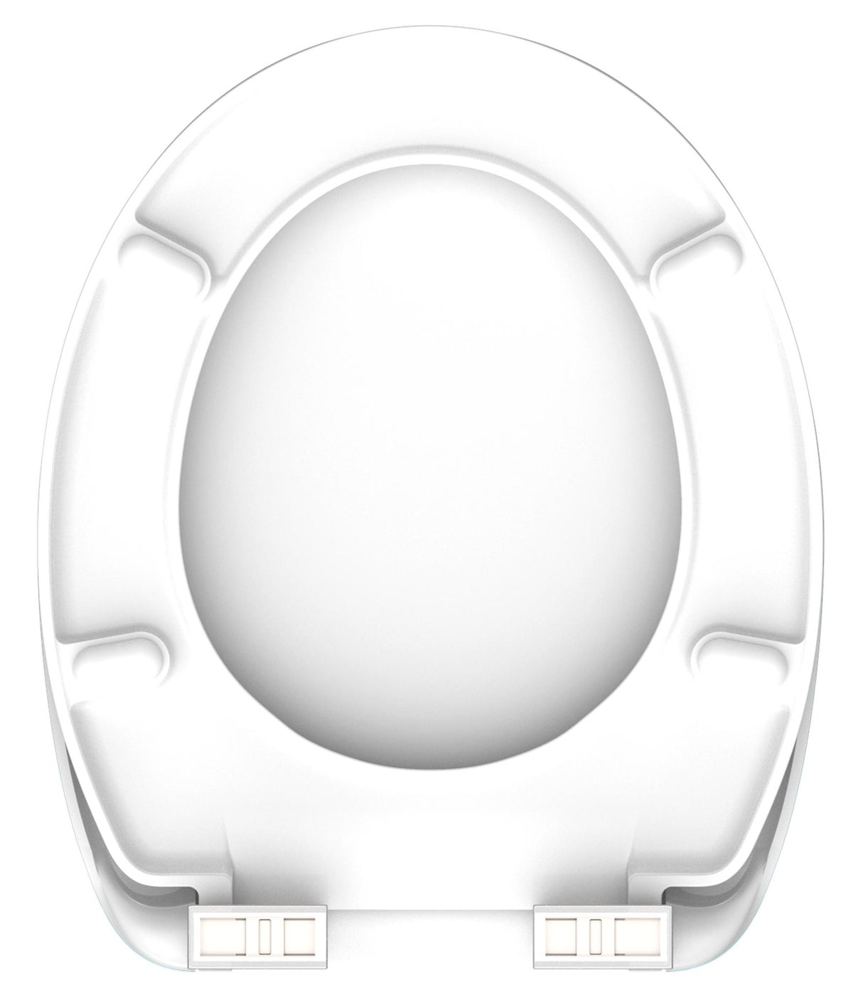 Mönstrad toalettsits universal i Duroplast - BĂTTRE. CC-mĂ„tt: 125-210mm LĂ€ngd: 425-435mm Bredd: 373mm.