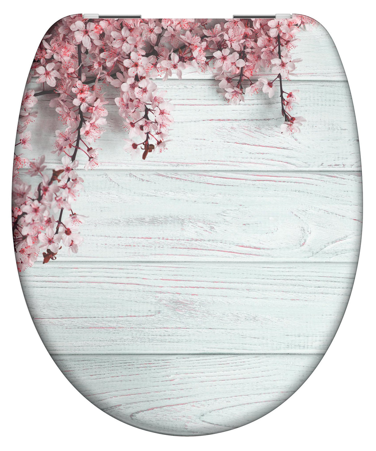 Mönstrad toalettsits universal i Duroplast - BĂTTRE. CC-mĂ„tt: 125-210mm LĂ€ngd: 425-435mm Bredd: 373mm.