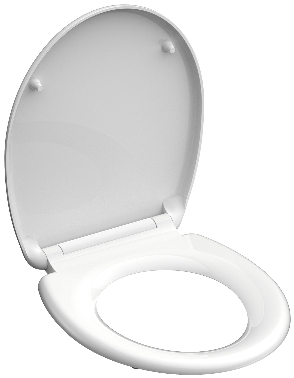 Vit toalettsits universal i Duroplast - BÄST. CC-mått: 60-160mm Längd: 405-460mm Bredd: 375mm.
