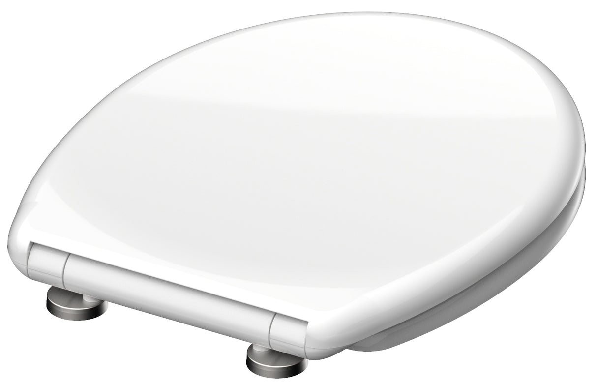 Vit toalettsits universal i Duroplast - BÄST. CC-mått: 60-160mm Längd: 405-460mm Bredd: 375mm.