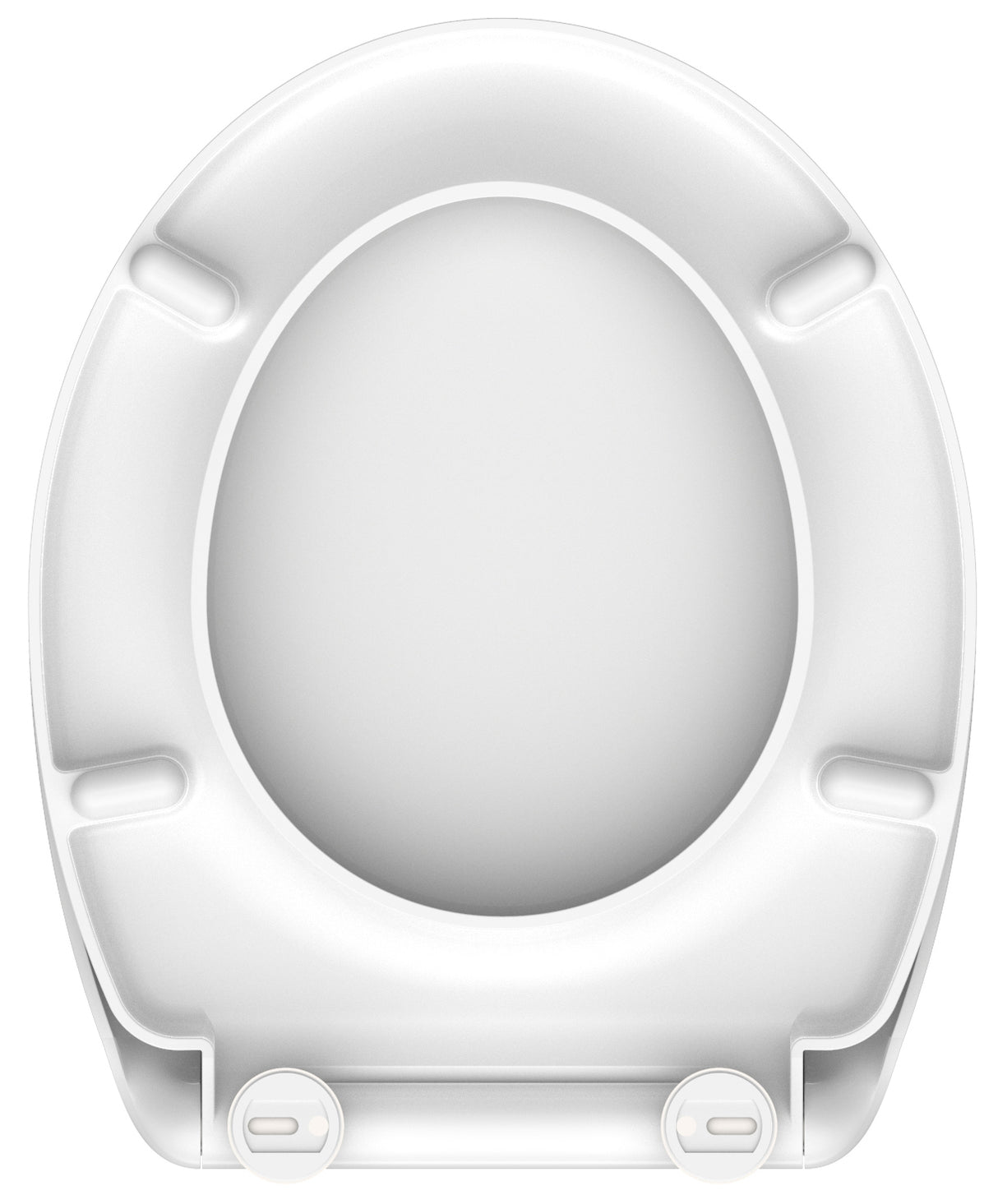 Vit toalettsits universal i Duroplast - BÄST. CC-mått: 60-160mm Längd: 405-460mm Bredd: 375mm.
