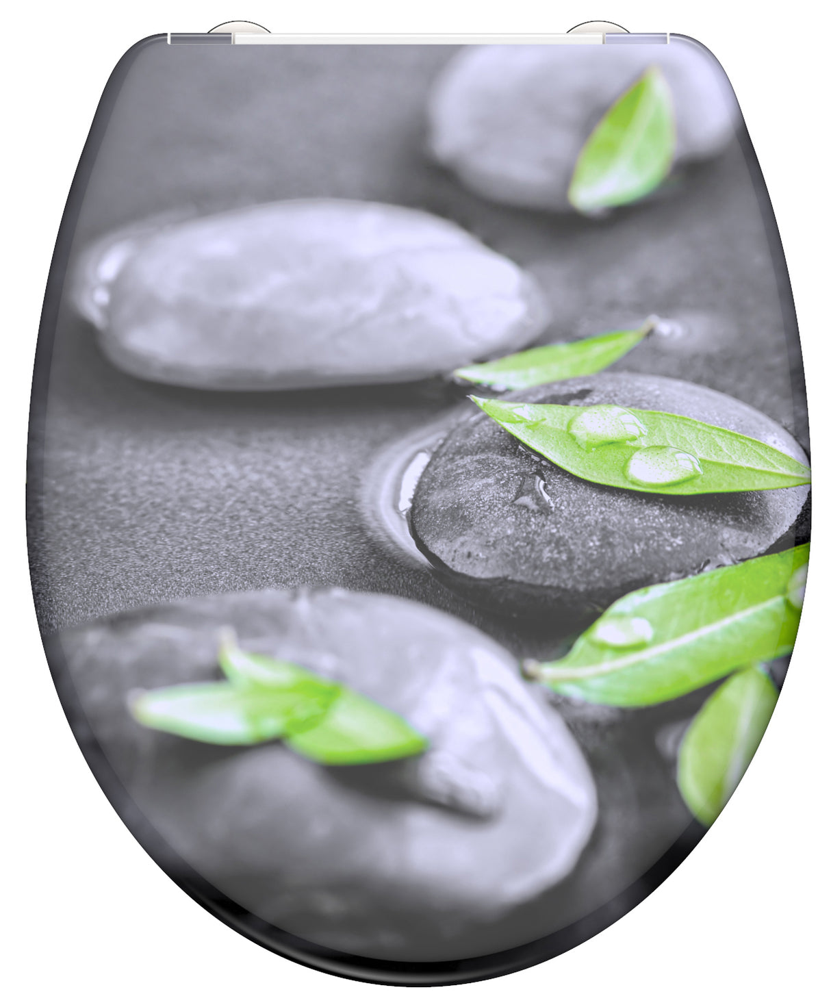 Mönstrad toalettsits universal i Duroplast - BĂST. CC-mĂ„tt: 90-190mm LĂ€ngd: 405-460mm Bredd: 375mm.