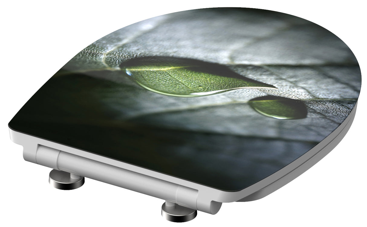 Högblank mönstrad toalettsits universal i Duroplast - BĂST. CC-mĂ„tt: 90-190mm LĂ€ngd: 435-490mm Bredd: 374mm.