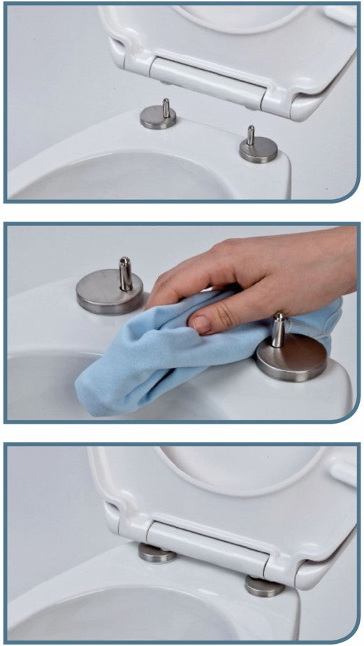 GrĂ„ slimmad toalettsits universal i Duroplast - BĂST. CC-mĂ„tt: 70-190mm LĂ€ngd: 415-455mm Bredd: 380mm.