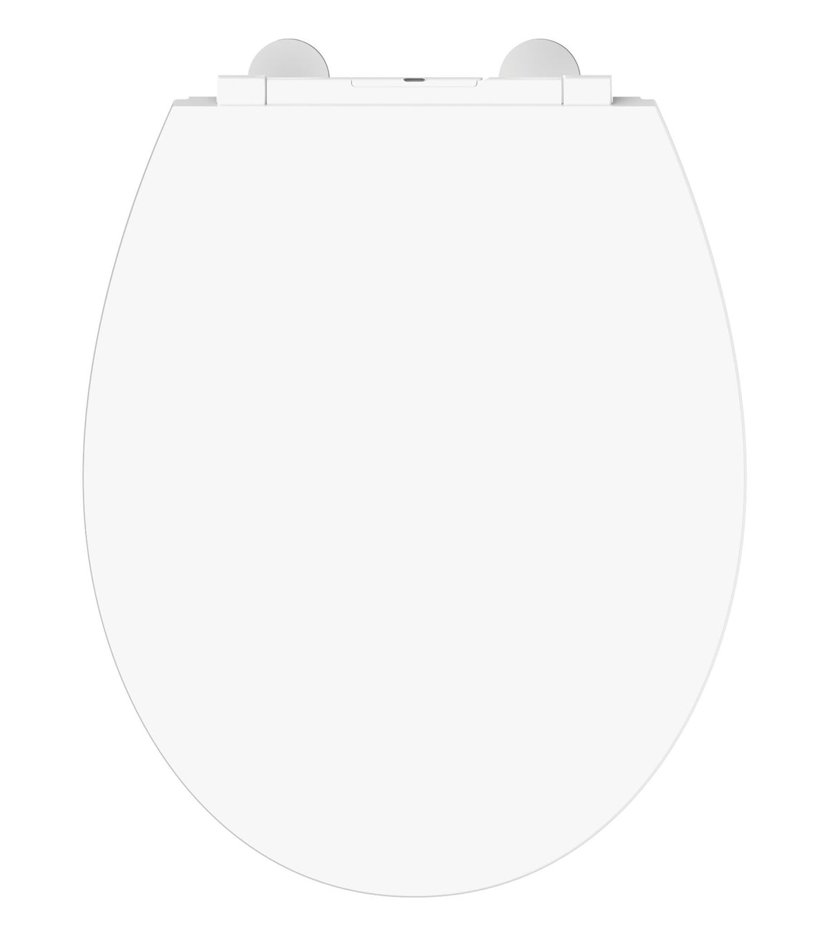 Vit belyst toalettsits universal i Duroplast - BĂST. CC-mĂ„tt: 90-191mm LĂ€ngd: 435-490mm Bredd: 371mm.