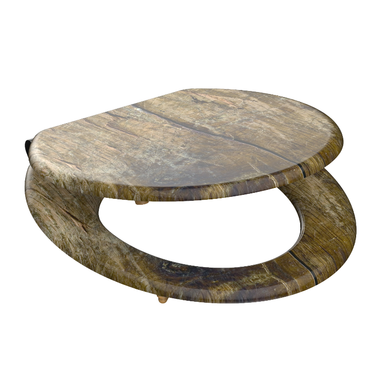 Mönstrad toalettsits universal med trĂ€kĂ€rna - BĂTTRE. CC-mĂ„tt: 130-185mm LĂ€ngd: 425-475mm Bredd: 375mm.