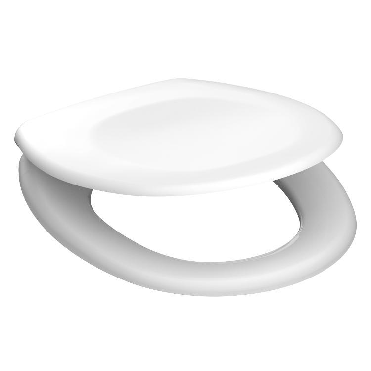 Vit toalettsits universal i Duroplast - BRA. CC-mÄtt: 135-190mm LÀngd: 425-450mm Bredd: 371mm.