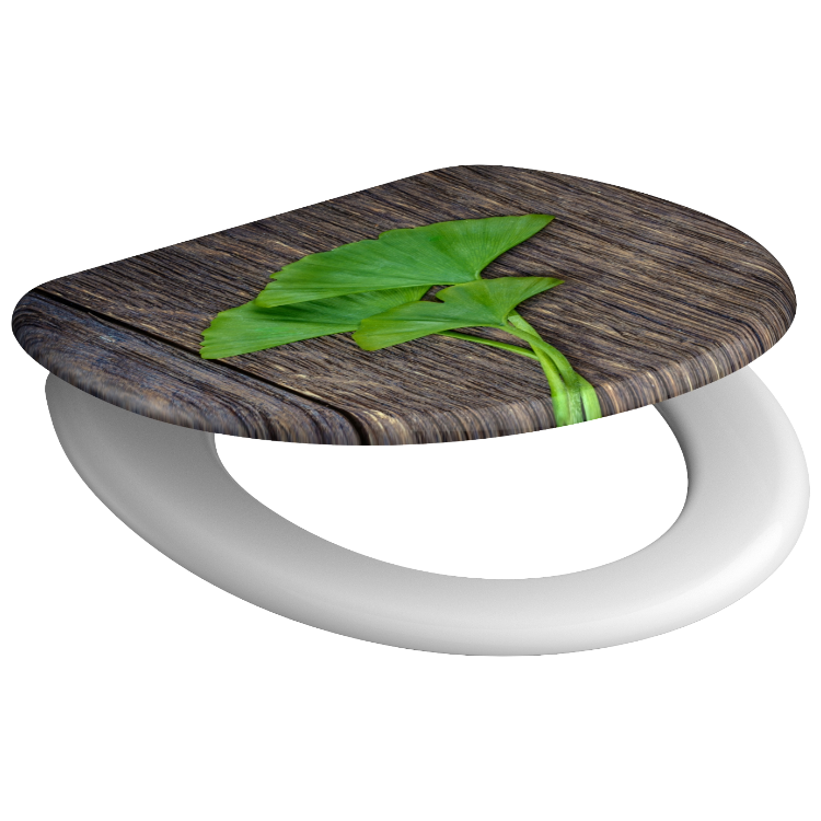 Mönstrad toalettsits universal i Duroplast - BĂTTRE. CC-mĂ„tt: 125-210mm LĂ€ngd: 425-435mm Bredd: 373mm.