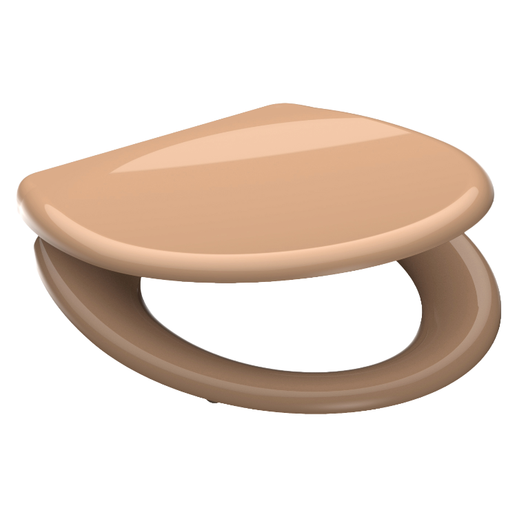 Beige toalettsits universal i Duroplast - BĂST. CC-mĂ„tt: 90-190mm LĂ€ngd: 405-460mm Bredd: 375mm.