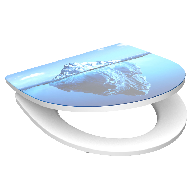 Högblank mönstrad toalettsits universal i Duroplast - BĂST. CC-mĂ„tt: 90-190mm LĂ€ngd: 435-490mm Bredd: 374mm.