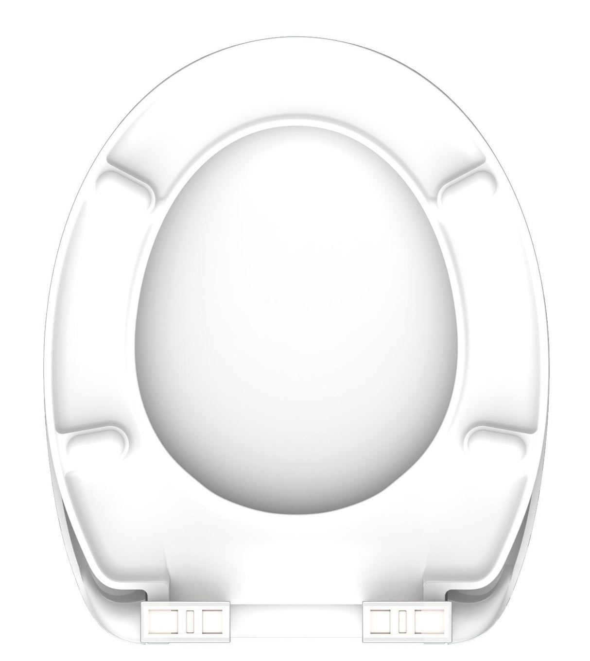 Mönstrad toalettsits universal i Duroplast - BĂTTRE. CC-mĂ„tt: 125-210mm LĂ€ngd: 445mm Bredd: 372mm.