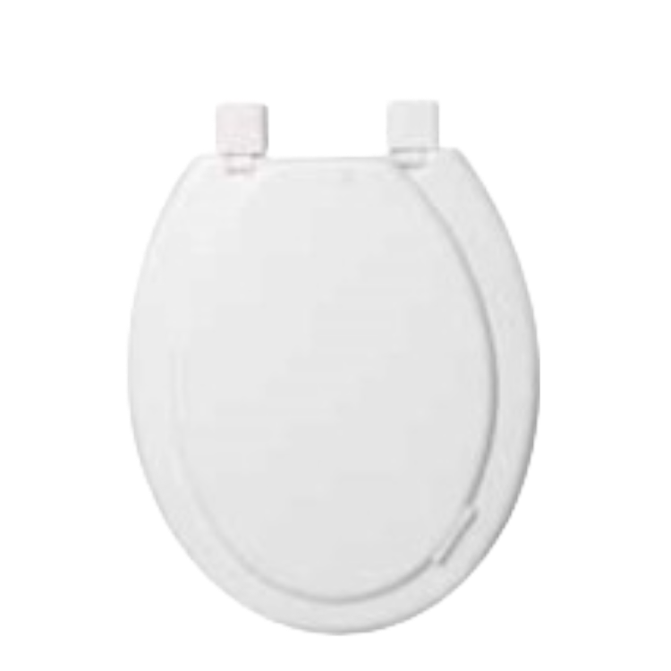 Vit toalettsits universal i Termoplast - BRA. CC-mÄtt: 130-180mm LÀngd: 460mm Bredd: 380mm.