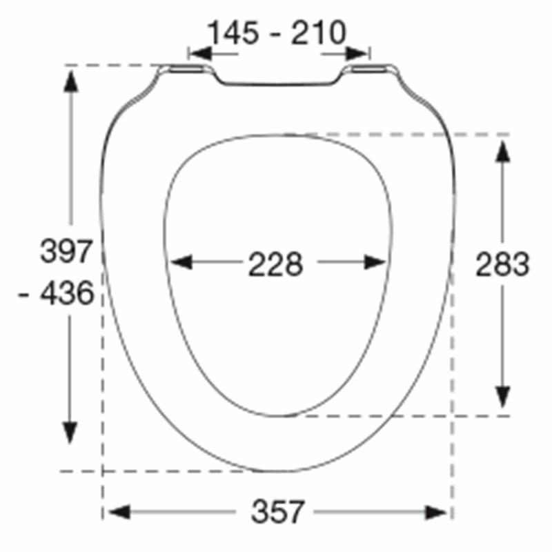 Vit robust toalettsits utan lock - BĂTTRE