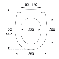 Svart toalettsits - BĂST