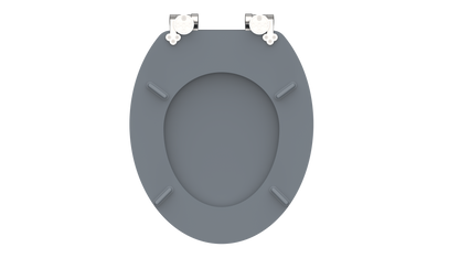 Grå toalettsits universal med träkärna - BÄTTRE. CC-mått: 130-185mm Längd: 435mm Bredd: 375mm.