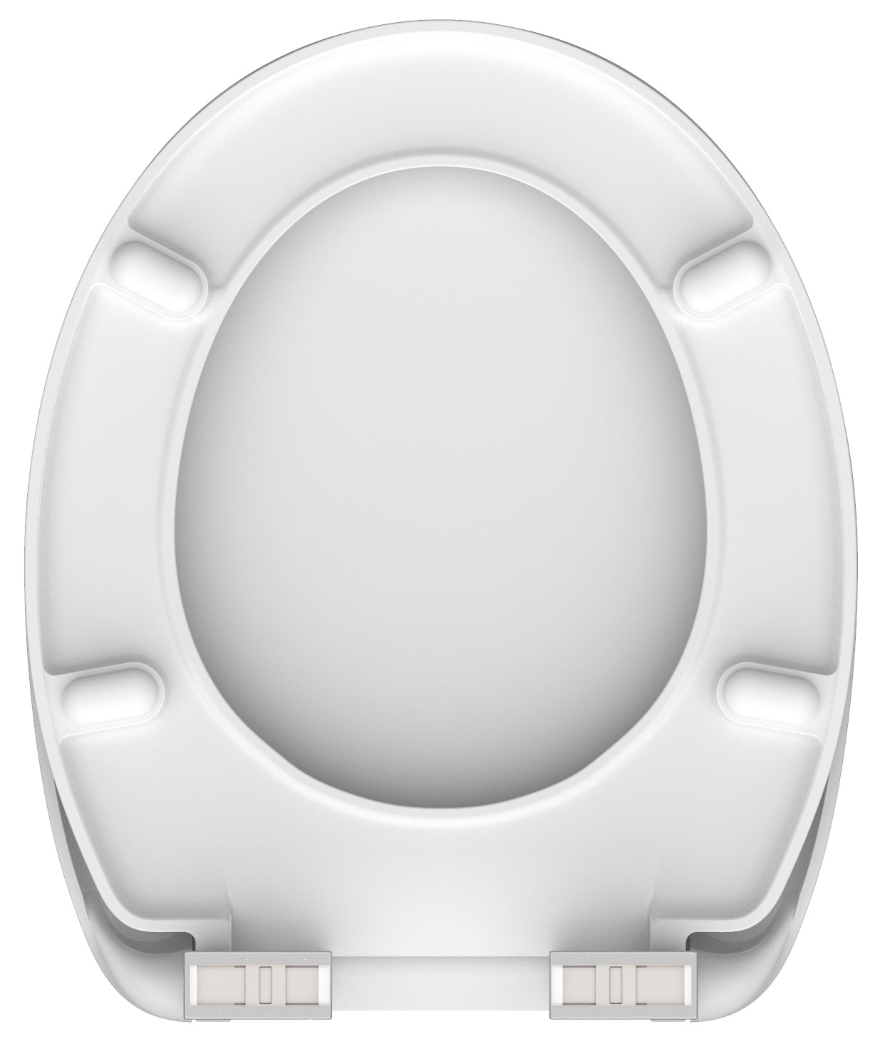 Vit toalettsits universal i Duroplast - BÄTTRE. CC-mått: 125-210mm Längd: 448mm Bredd: 373mm.