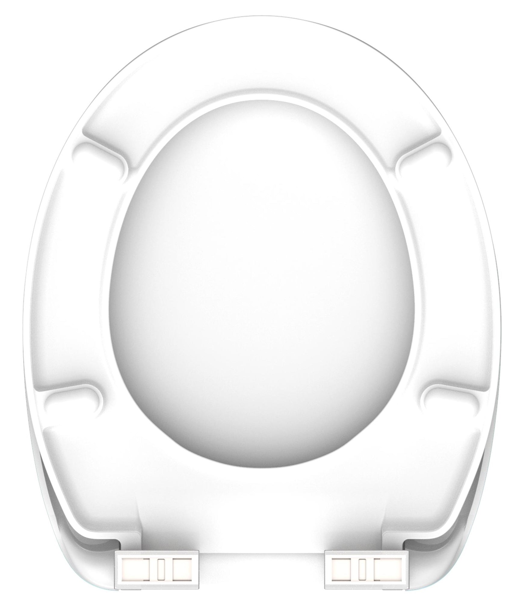 Mönstrad toalettsits universal i Duroplast - BÄTTRE. CC-mått: 125-210mm Längd: 448mm Bredd: 373mm.