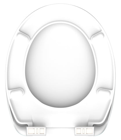 Mönstrad toalettsits universal i Duroplast - BÄTTRE. CC-mått: 125-210mm Längd: 448mm Bredd: 373mm.