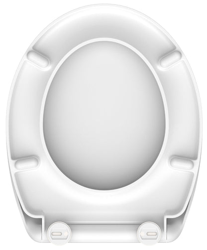 Vit toalettsits för vägghängd toalett - BÄST. CC-mått: 90-190mm Längd: 450mm Bredd: 375mm.