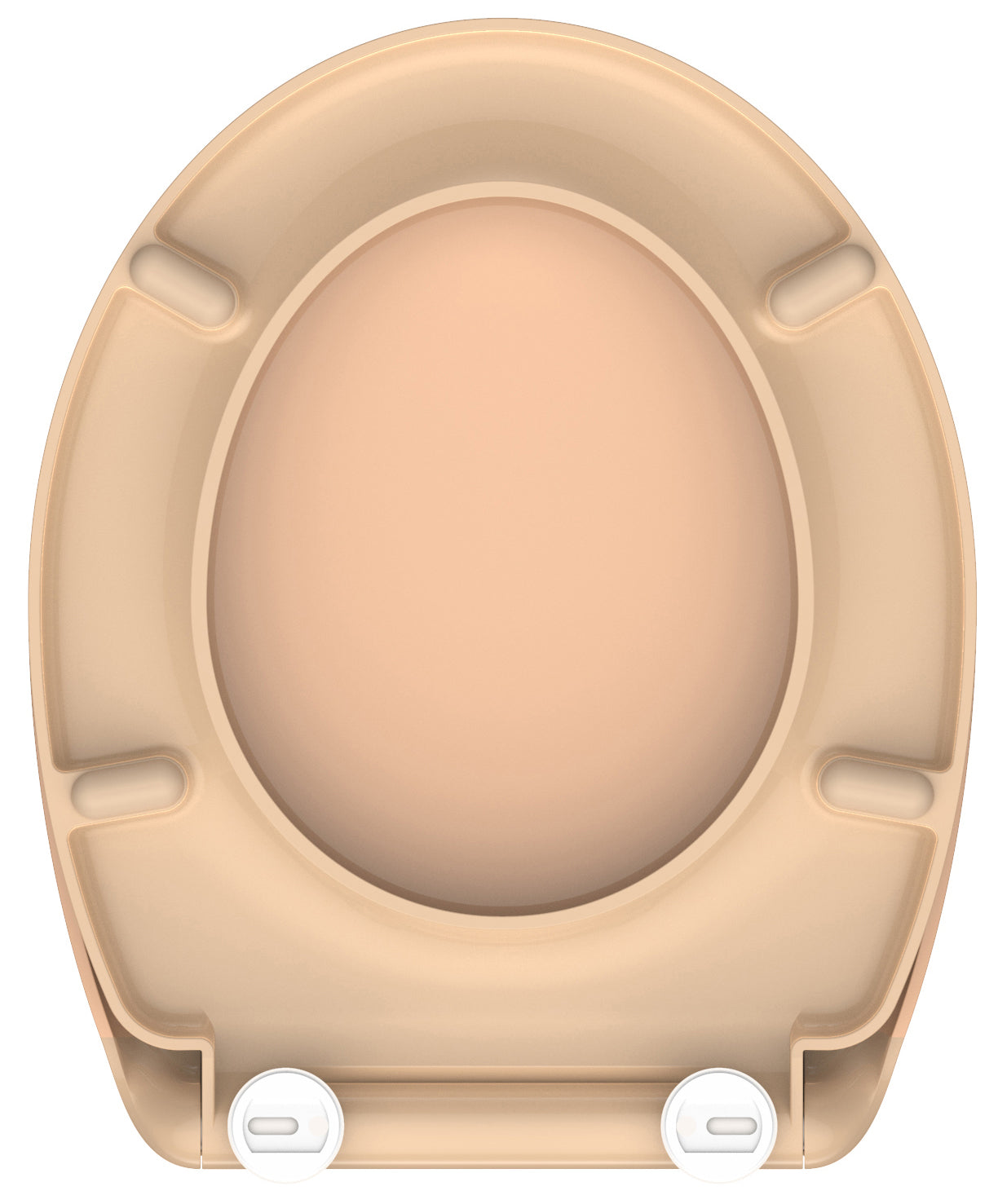 Beige toalettsits för vägghängd toalett - BÄST. CC-mått: 90-190mm Längd: 450mm Bredd: 375mm.