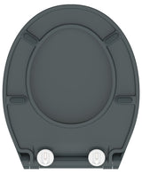 Antracit slimmad toalettsits universal i Duroplast - BÄST. CC-mått: 70-190mm Längd: 415-455mm Bredd: 380mm.