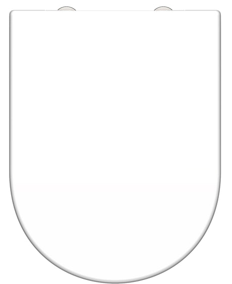Vit toalettsits D-formad universal i Duroplast - BÄST. CC-mått: 90-190mm Längd: 425-480mm Bredd: 345mm.
