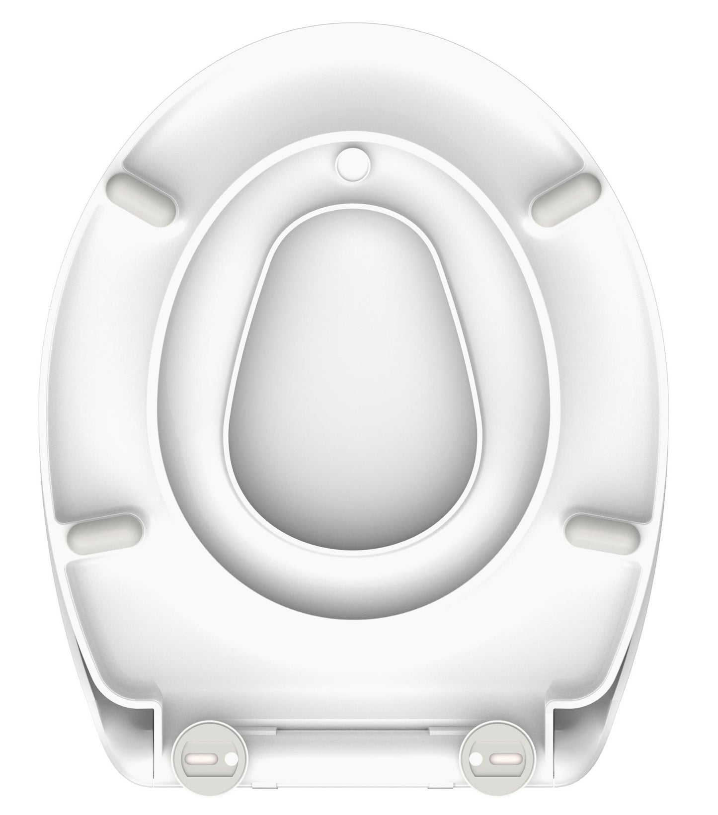 Vit toalettsits universal anpassad för barn - BÄST. CC-mått: 90-190mm Längd: 451mm Bredd: 371mm.