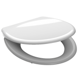 Vit toalettsits universal i Duroplast - BÄST. CC-mått: 90-190mm Längd: 405-460mm Bredd: 375mm.