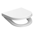 Vit toalettsits D-formad universal i Duroplast - BÄST. CC-mått: 90-190mm Längd: 425-480mm Bredd: 345mm.