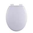 Vit toalettsits universal i Termoplast - BÄTTRE. CC-mått: 125-165mm Längd: 420-445mm Bredd: 370mm.