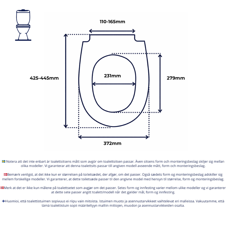Vit toalettsits för Gustavsberg - BÄTTRE